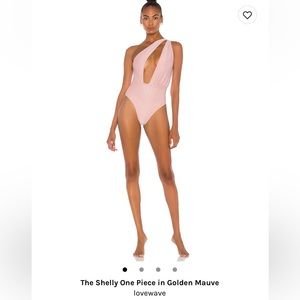 SOLD OUT LOVEWAVE Shelley gold sparkle pink one piece
